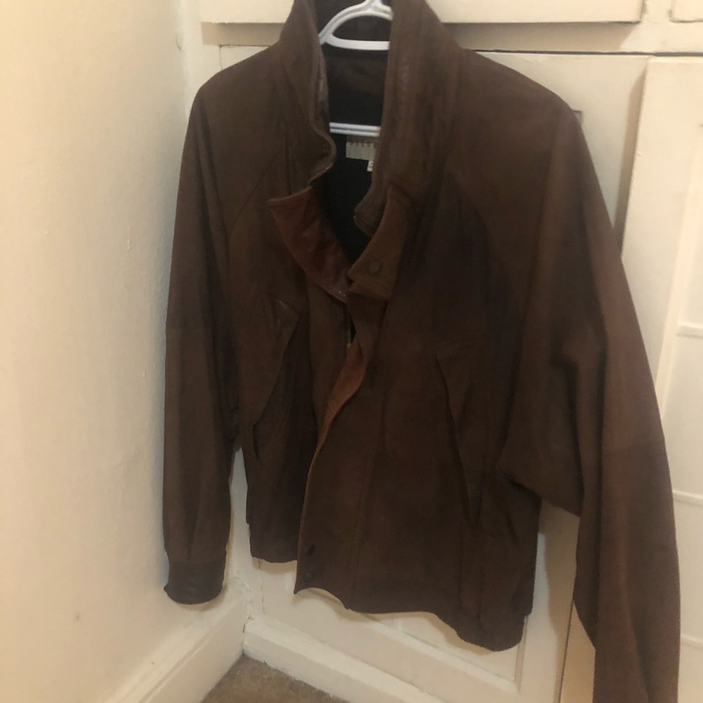 Genuine Leather Bomber Jacket.Fully lined: 100% wool (body)Accepting best offers